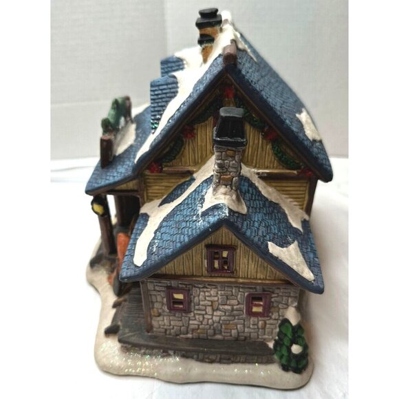 Decorative Outfit Country Hunting Lodge 3D Lighted Log Cabin Christmas Train Set - Picture 9 of 13